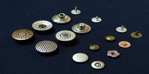 Metal buttons, diecast buttons and rivets